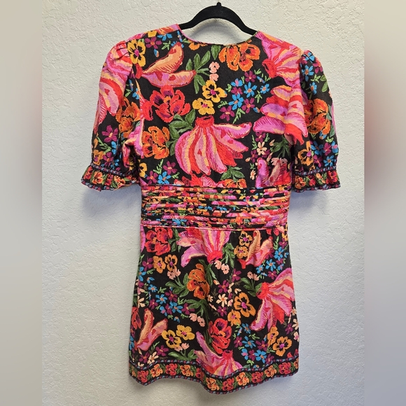 FARM Rio Vibrant Floral Puff Sleeve Dress - Picture 11 of 14